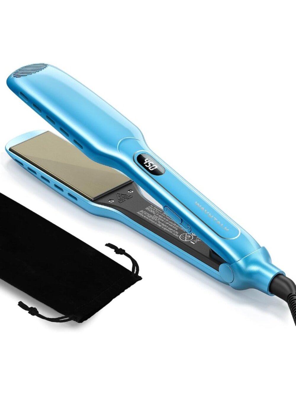 1.75” Wide Wet to Straight Flat Iron | Fast Styling for Damp or Dry Hair, Smooth